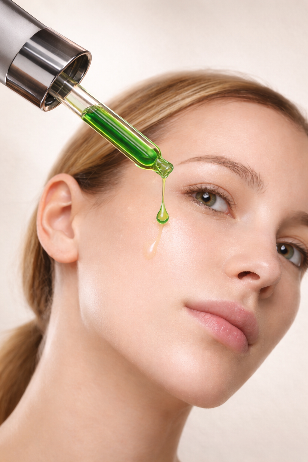 Application sérum hydratant visage peaux sensibles soin apaisant Originel Beauté