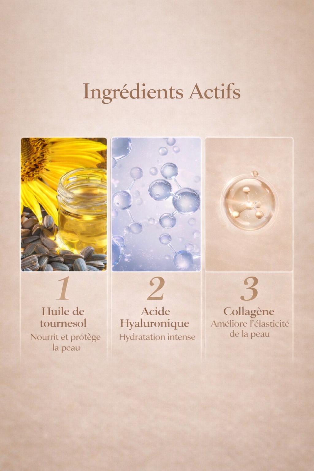 Baume lèvres hydratant ingrédients huile de tournesol acide hyaluronique collagène Originel et beauté 