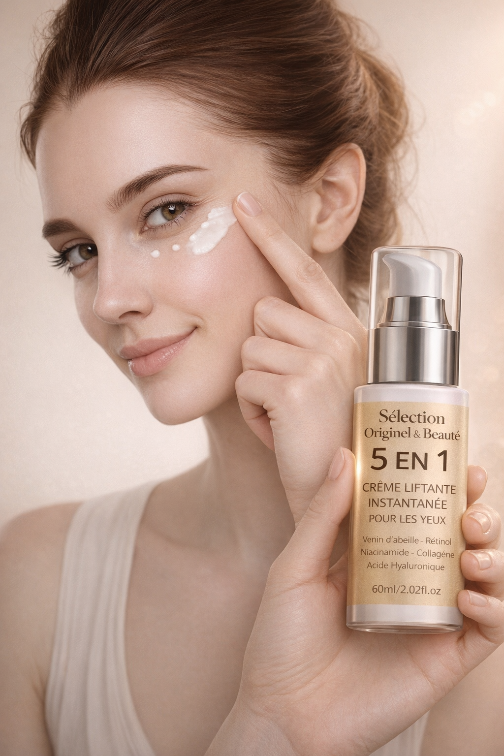 Comment utiliser crème contour des yeux anti-cernes soin regard hydratant Originel Beauté