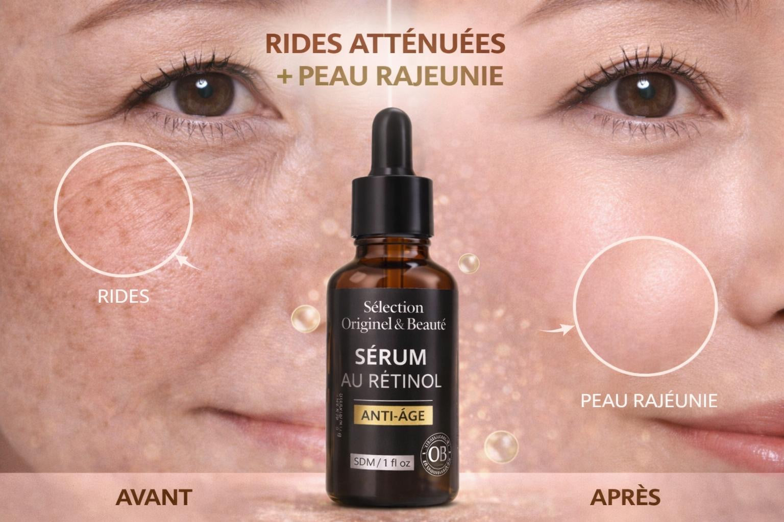 Sérum Visage anti-rides - Rétinol - 30ml - Originel & Beauté