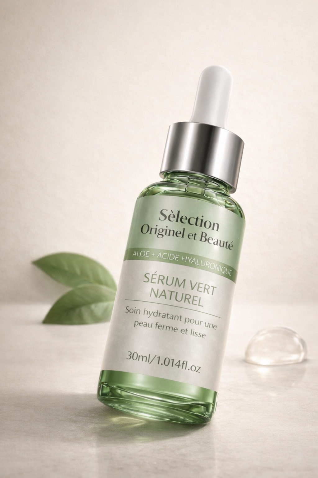Sérum Peaux Sensibles hydratant 30ml – Thé Vert & Acide Hyaluronique