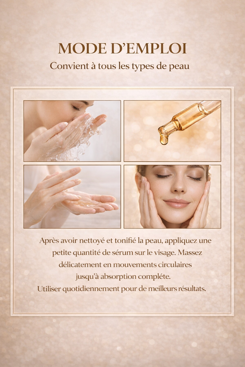 Mode d emploi sérum vitamine C visage application soin hydratant routine skincare Originel Beauté